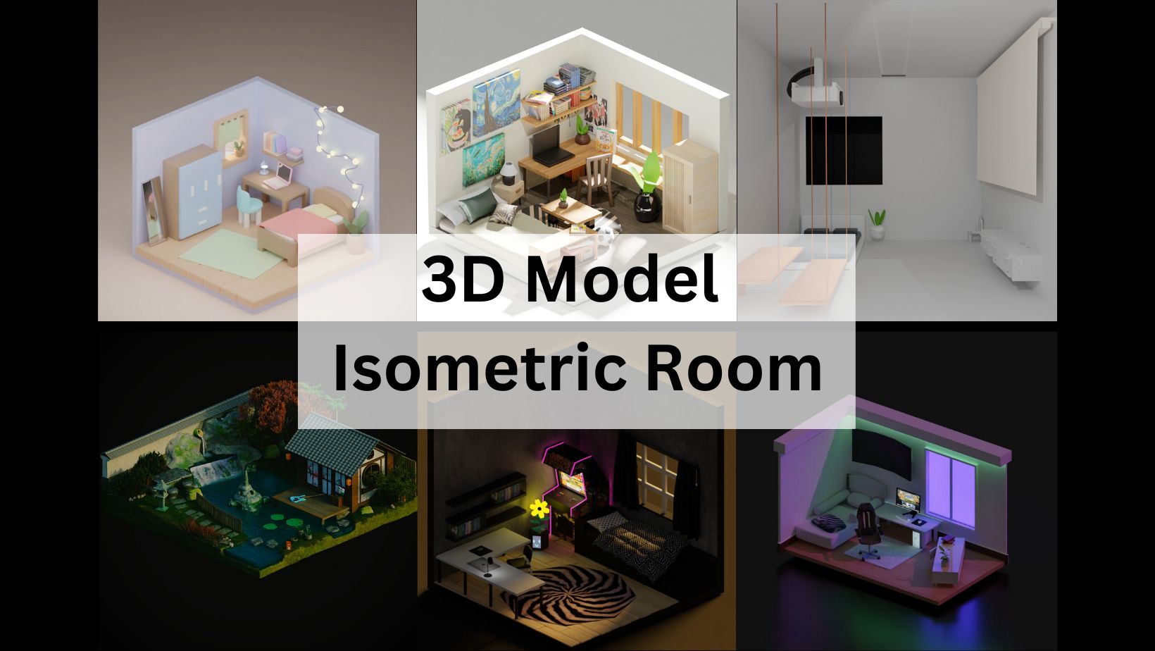 3d Model Isometric Room